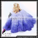 CX-R-39B Good Quality Wholesale Rabbit Fur Metal Custom Keychain Key Ring thumbnail-2