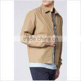 Wholesale Custom Mens Zipper Jacket Casual In Khaki thumbnail-1