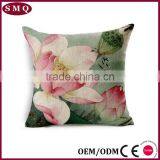 Chinese Lotus Oriental Style Fancy Linen Seat Cushion Covers thumbnail-2