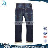 OEM Service 100% Cotton Roll Hem Skinny Hand Brush Jeans Trousers for Children thumbnail-3
