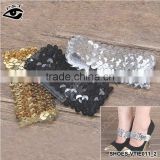 Black Silver Gold Sequins Elastic High Heel Straps /adjustable leather shoe straps/ Shoe Band Shoes Decor Accessories