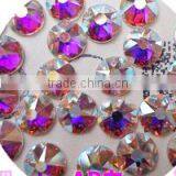 New Design Nail Crystal 16 Face Cut 8 Big+8 Small Facets High Quality Flat Back Non Hotfix Rhinestones Crystal ab Strass thumbnail-2