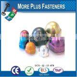 Made in Taiwan Aluminum Colored Stainless Steel Colored Dome Nut thumbnail-2