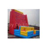Giant Red / Blue PVC Outdoor Inflatable Sports Games Rock Climbing Wall