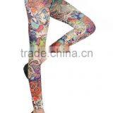 Sexy Cashew Flowers Milk Silk Printed Skinny High Elastic Leggings thumbnail-3