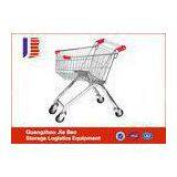 180L Galvanize Steel Supermarket Shopping Trolley With Rubber Wheels thumbnail-1