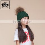 New Arrival Winter Baby Knitted Hat With Raccoon Fur Balls