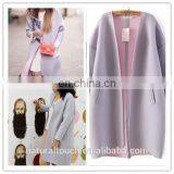 Long Sleeve Pockets Loose Coat, Women Coat, thumbnail-1