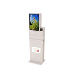 Self service free standing 17 inch touch screen mobile charging station