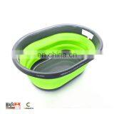 Collapsible Plastic Laundry Basket Storage Container thumbnail-4