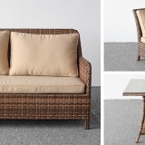 L Shaped Outdoor Full Fabric Cover Sofa Set Sectional Furniture Waterproof thumbnail-2