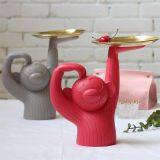 Resin Monkey Tray Resin Decoration Molanti Color Living Room Monkeys Receive Tray Decoration thumbnail-4