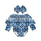 Off The Shoulder Tie Dye Romper Toddler Outfit Girl thumbnail-6