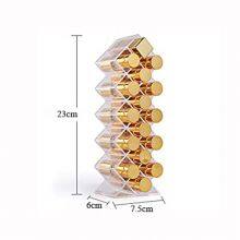 Fish Shape Clear Lipstick Organizer Tower, Lip Gloss Storage Holder Stand for 16 Lip Sticks, Perfect for Makeup Cosmetic Vanity and Dresser Display thumbnail-5