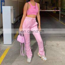 Women Autumn Fall Winter Thicken Fleece Stacked Sweat Women Pants Women Trousers thumbnail-3