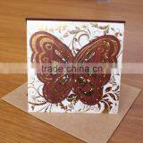Unique 2016 Butterfly Shape Wooden Wedding Invitation Card With Hot Foil Words thumbnail-6