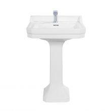 CUPC Bathroom 30 Inches 77cm Rectangle Ceramic Pedestal Sink With Backsplash thumbnail-2