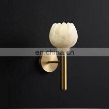 Home Decoration Led Background Wall Lamp Bedside Bedroom Indoor Wall Sconces Alabaster Wall Lamp thumbnail-2