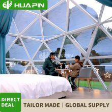 Bestsell in North America Glamping Glass Dome Glass Roof Aluminium Structure Geodesic Dome House Party Dome Tent thumbnail-5
