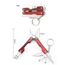 Outdoor Camping Mini Small Portable 9 Kinds of Functions in One Knife Fitter Tool LED Flashlight thumbnail-2