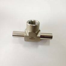 Stainless Steel Instrument Tube Fitting Compression Reducing Union Tee With Double Ferrule thumbnail-2
