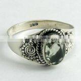 Sleeping Beauty Green Amethyst 925 Sterling Silver Ring thumbnail-1