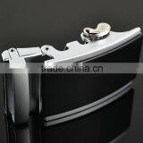 High Quality Automatic Buckle Cheap Men's Black Leather Ratchet Waist Belts thumbnail-2