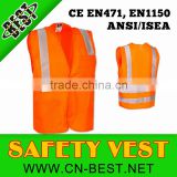 orange Polyester Mesh Economy Class 2 Pockets High Visibility Reflective safety vest