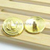 Alloy Button With Bottom Loop