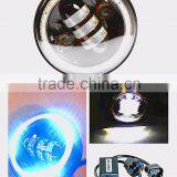 New Motorcycle 5-3/4" 50W LED Headlight With DRL Turning Signal Angel Eyes for Harley Motorcycle thumbnail-1