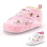 A-bomb Summer Hot Sale Indoor Baby Girl Floral pattern Lovely Non-slip Soft Sole Prewalker Shoes