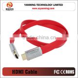flat hdmi cable 1.4v with metal connector plug