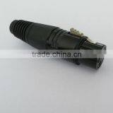 Black XLR Cannon 3Pin Female Plug Audio Microphone Connector thumbnail-1
