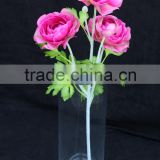 2016 Newest plum colored artificial flowers with five flower heads