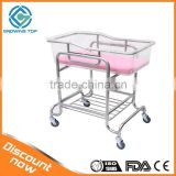 High Quality and Low Price Stainless Steel Hospital Baby Trolley