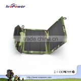 High quality solar mobile charger with grade A lithium battery, portable solar power bank