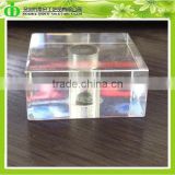 DDB-0023 Clear Solid Acrylic Cube Block, Clear Acrylic Block, Clear Plastic Block