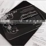 Elegant Design Scroll Acrylic Wedding Invitation for Wedding
