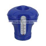 Floating Pool Chlorine Chemical Feeder Thermometer Dispenser for 3" Tablets thumbnail-1