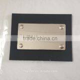 Red Leather Metal Logo Tag,metal Brand Logo Leather Label thumbnail-3