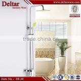 Luxury Double Handle 8 Inch Rainfall Shower Head Thermostatic Bath Shower Faucet Set thumbnail-2