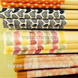 Chinese round bamboo reusable chopsticks with pattern