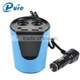 2 USB Ports and 2 Cigarete Socket Car Power Adapter thumbnail-1