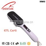 wholesale Professional Hot hair Straightener Brush Electric LED Hair Styler aluminium plate Euro