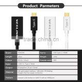 VOXLINK 20cm 4K Signal Gold Plated USB 3.1 Type C Male to HDMI Female Cable for Macbook thumbnail-1