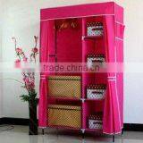 105x45x175cmTwo Doors Portable Cloth Wardrobe, Bedroom Wardrobe Furniture thumbnail-1
