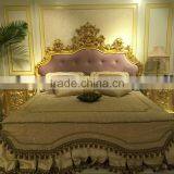 European Antique Distressed Finished Wooden Bedroom Set, Natural Wood Carving Bedroom Set thumbnail-1