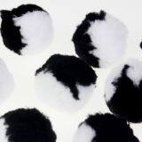 Black N White Acrylic Pompom Ball thumbnail-2