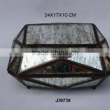 Glass and Brass Box With Brass Fittings in Antique Finishes Glass and Brass