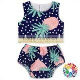 Girls Summer Baby Boutique Floral Outfits Tassel Tank Top And Diaper Cover Bloomer Fashion Clothing thumbnail-4